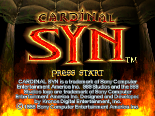 Cardinal Syn title screen for Playstation